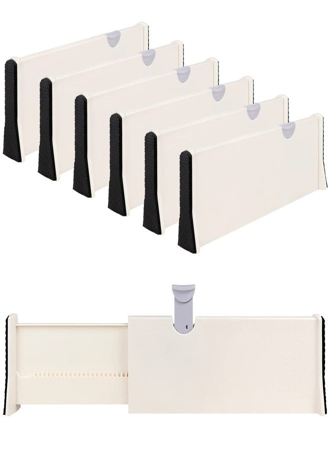 ZNCMRR Drawer Divider Organizers Adjustable from 11-17 Inches (6 Pack), Expandable Separators for Bedroom, Baby Drawer, Kitchen Storage - Image 1